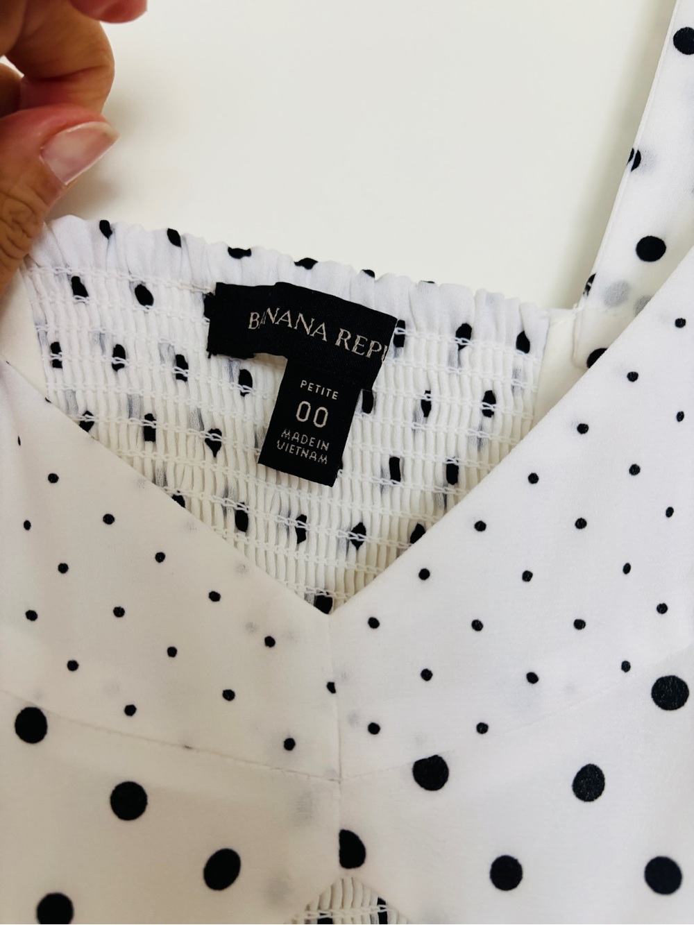 Banana Republic White and Black Polka Dot Midi Dress - Picture 6 of 6
